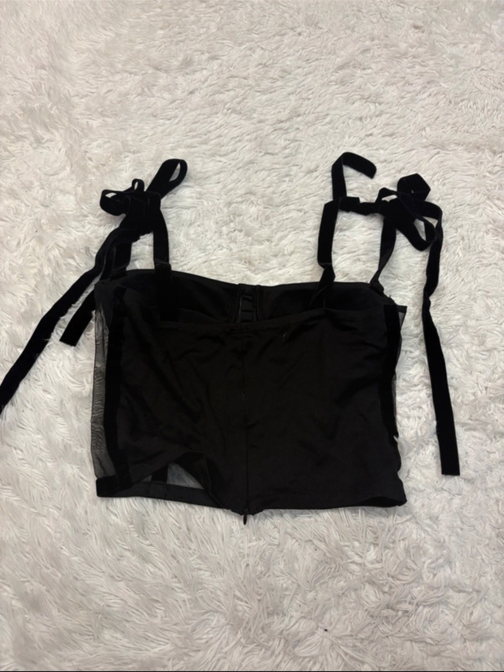 Commense Black Strap Tie Bustier Top - Picture 4 of 12